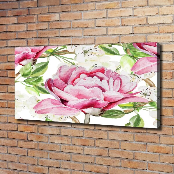 Quadro stampa su tela Peonie