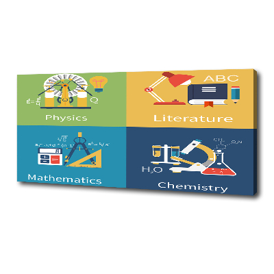 Quadro stampa su tela Materie scolastiche
