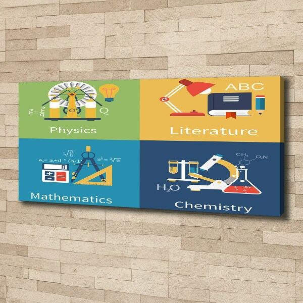 Quadro stampa su tela Materie scolastiche