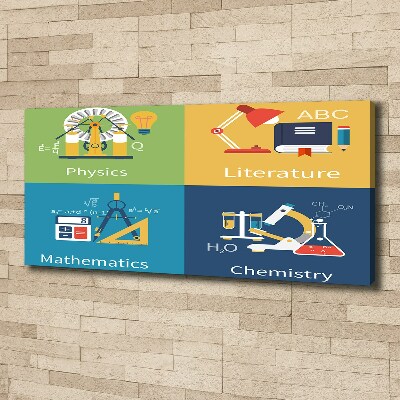 Quadro stampa su tela Materie scolastiche