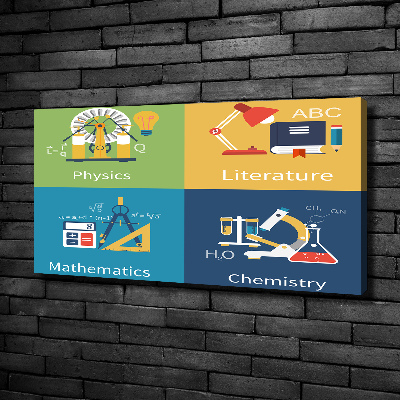 Quadro stampa su tela Materie scolastiche