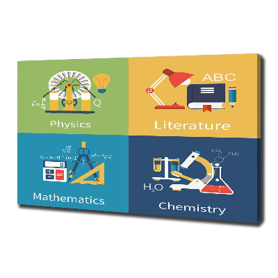 Quadro stampa su tela Materie scolastiche