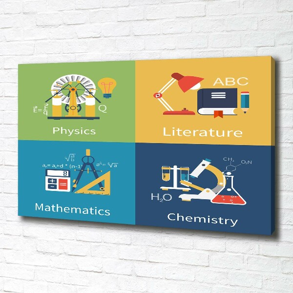 Quadro stampa su tela Materie scolastiche