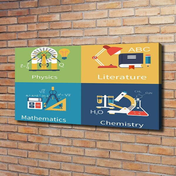 Quadro stampa su tela Materie scolastiche