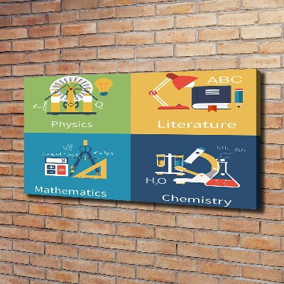 Quadro stampa su tela Materie scolastiche
