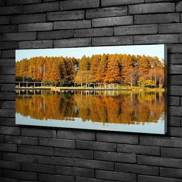 Quadro su tela Foresta in riva al lago