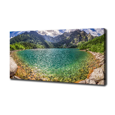 Quadro stampa su tela Lago tra le montagne