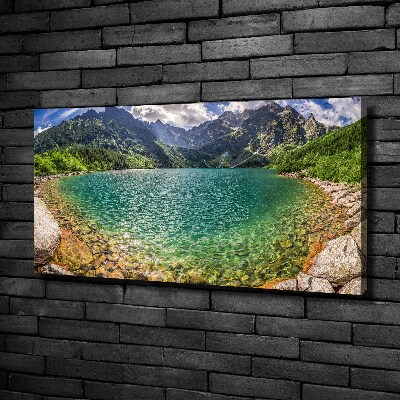 Quadro stampa su tela Lago tra le montagne