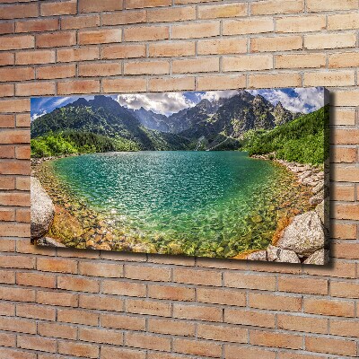 Quadro stampa su tela Lago tra le montagne