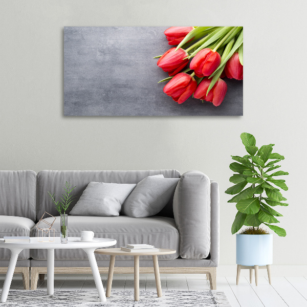 Quadro su tela Fiore rosso