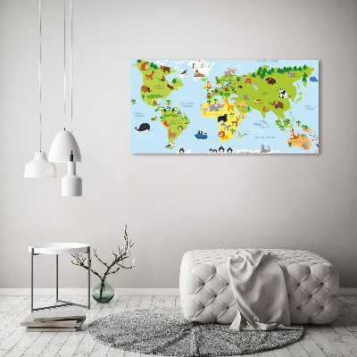 Quadro stampa su tela Mappa degli animali