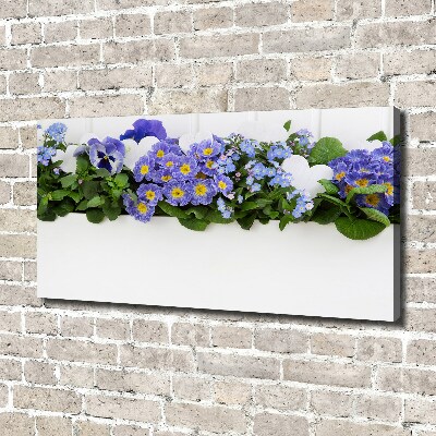 Quadro stampa su tela Fiori blu