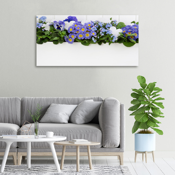 Quadro stampa su tela Fiori blu