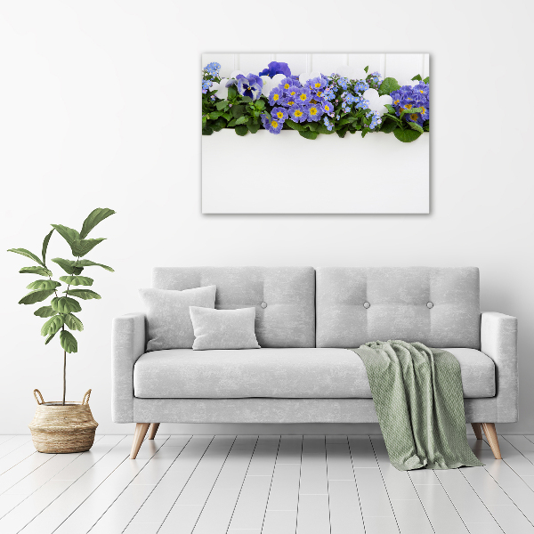 Quadro stampa su tela Fiori blu