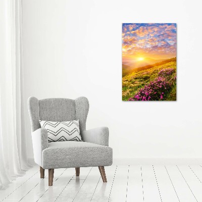 Quadro su tela canvas verticale Tramonto sulle montagne