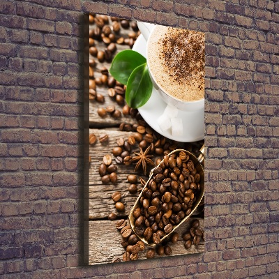 Stampa quadro su tela verticale Caffè