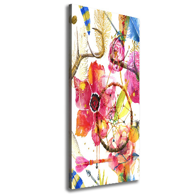Quadro su tela canvas verticale Fiori in stile boho