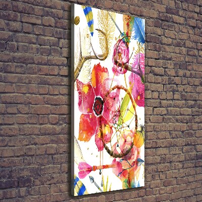 Quadro su tela canvas verticale Fiori in stile boho