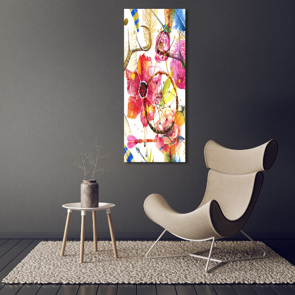 Quadro su tela canvas verticale Fiori in stile boho