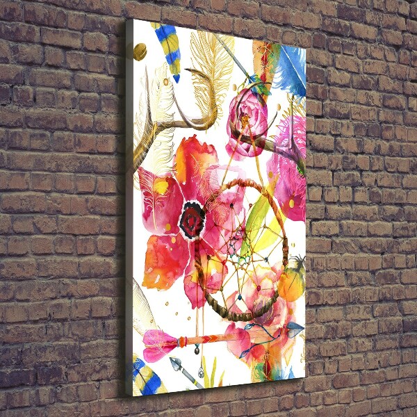 Quadro su tela canvas verticale Fiori in stile boho