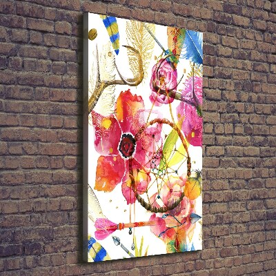 Quadro su tela canvas verticale Fiori in stile boho