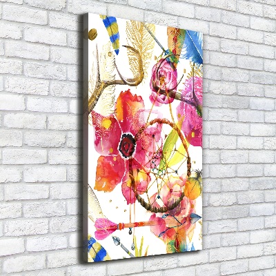 Quadro su tela canvas verticale Fiori in stile boho