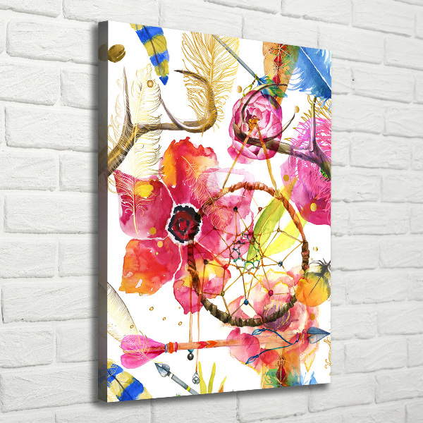 Quadro su tela canvas verticale Fiori in stile boho