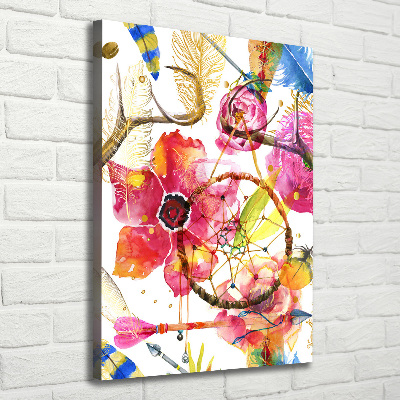 Quadro su tela canvas verticale Fiori in stile boho