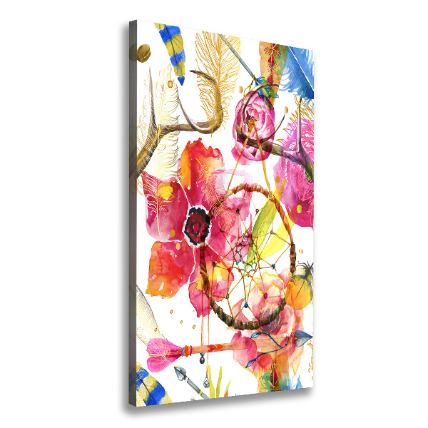 Quadro su tela canvas verticale Fiori in stile boho