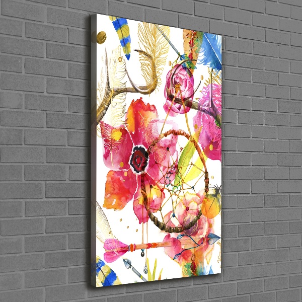 Quadro su tela canvas verticale Fiori in stile boho