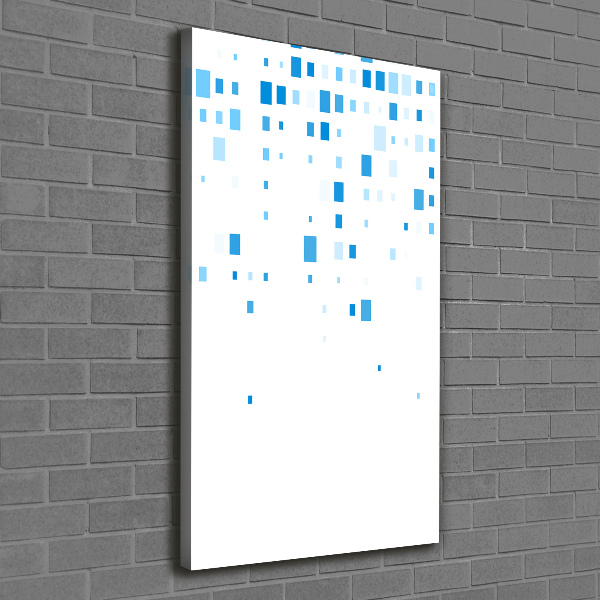 Quadro foto su tela verticale Quadrati blu