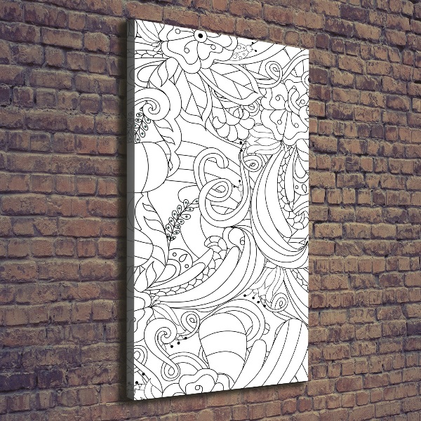 Quadro foto su tela verticale Sfondo Zentangle