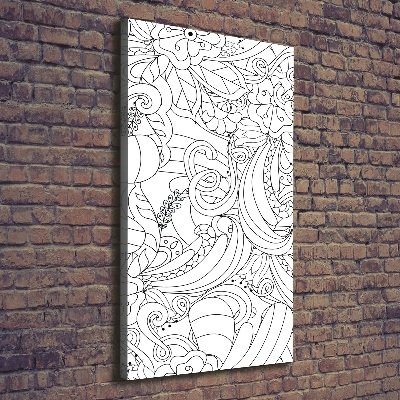 Quadro foto su tela verticale Sfondo Zentangle