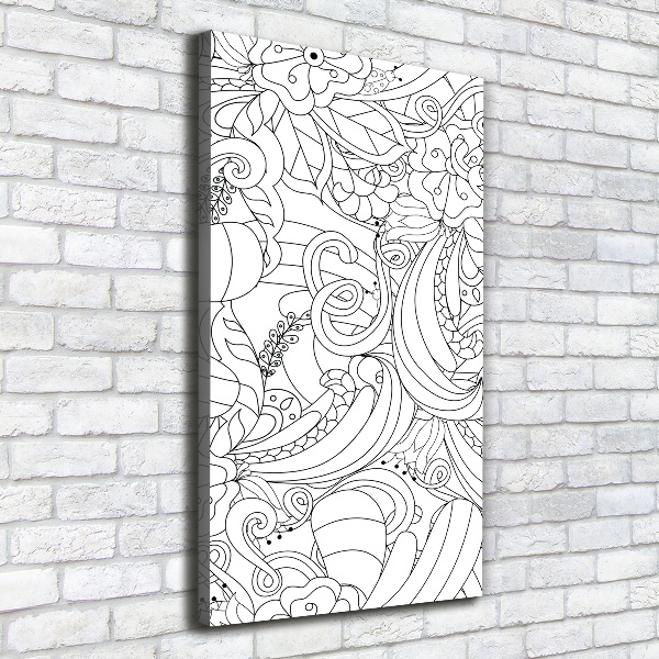 Quadro foto su tela verticale Sfondo Zentangle