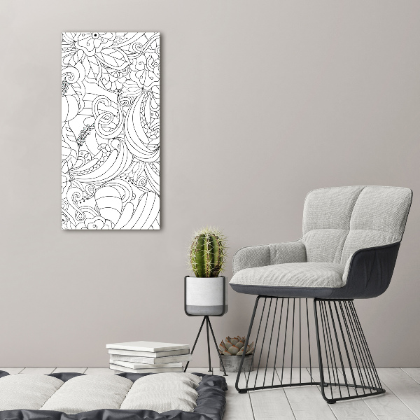 Quadro foto su tela verticale Sfondo Zentangle