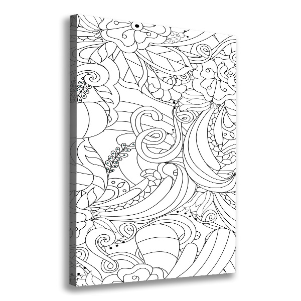 Quadro foto su tela verticale Sfondo Zentangle