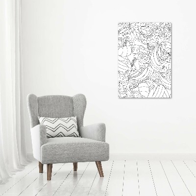 Quadro foto su tela verticale Sfondo Zentangle