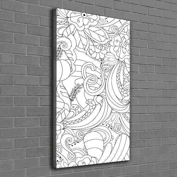 Quadro foto su tela verticale Sfondo Zentangle