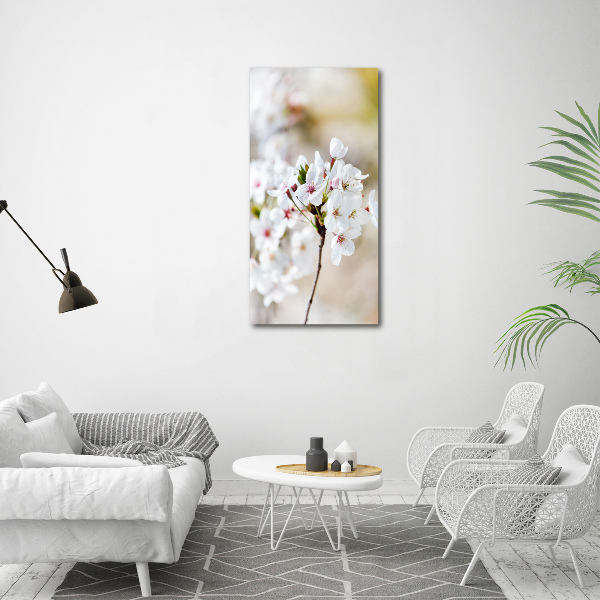 Quadro foto su tela verticale Fiori di ciliegio