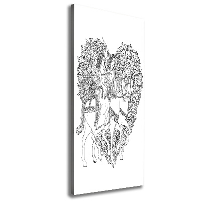 Quadro foto su tela verticale Donna e uomo