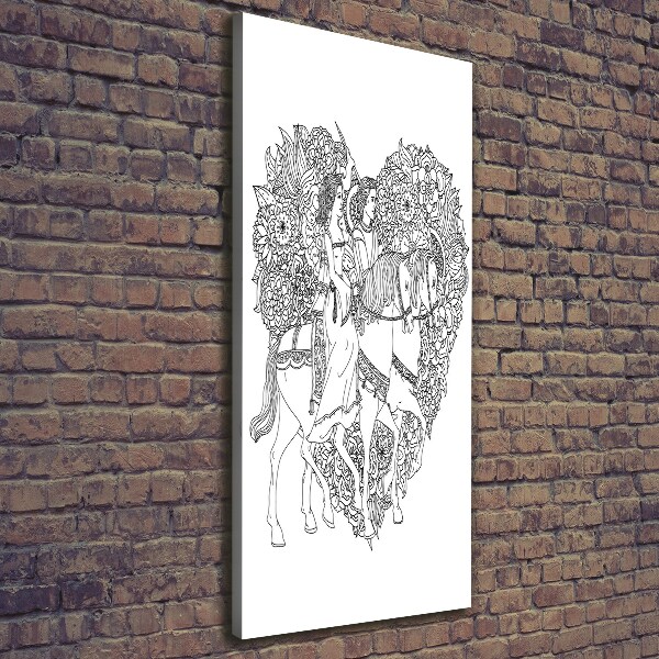 Quadro foto su tela verticale Donna e uomo