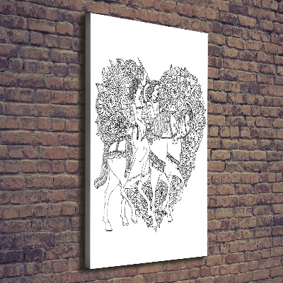 Quadro foto su tela verticale Donna e uomo