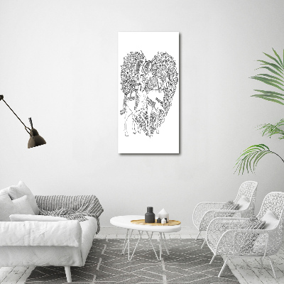 Quadro foto su tela verticale Donna e uomo