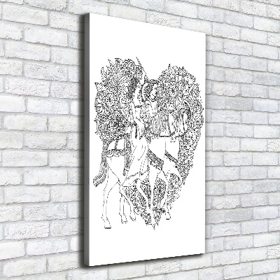 Quadro foto su tela verticale Donna e uomo