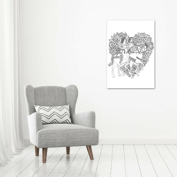 Quadro foto su tela verticale Donna e uomo