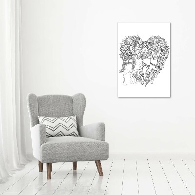 Quadro foto su tela verticale Donna e uomo