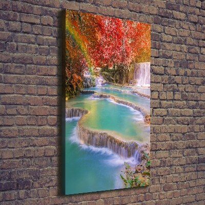 Quadro su tela canvas verticale Cascata in autunno