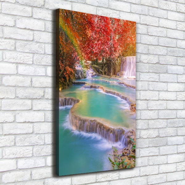 Quadro su tela canvas verticale Cascata in autunno