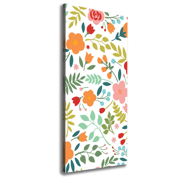Stampa quadro su tela verticale Fiori colorati