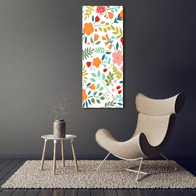 Stampa quadro su tela verticale Fiori colorati